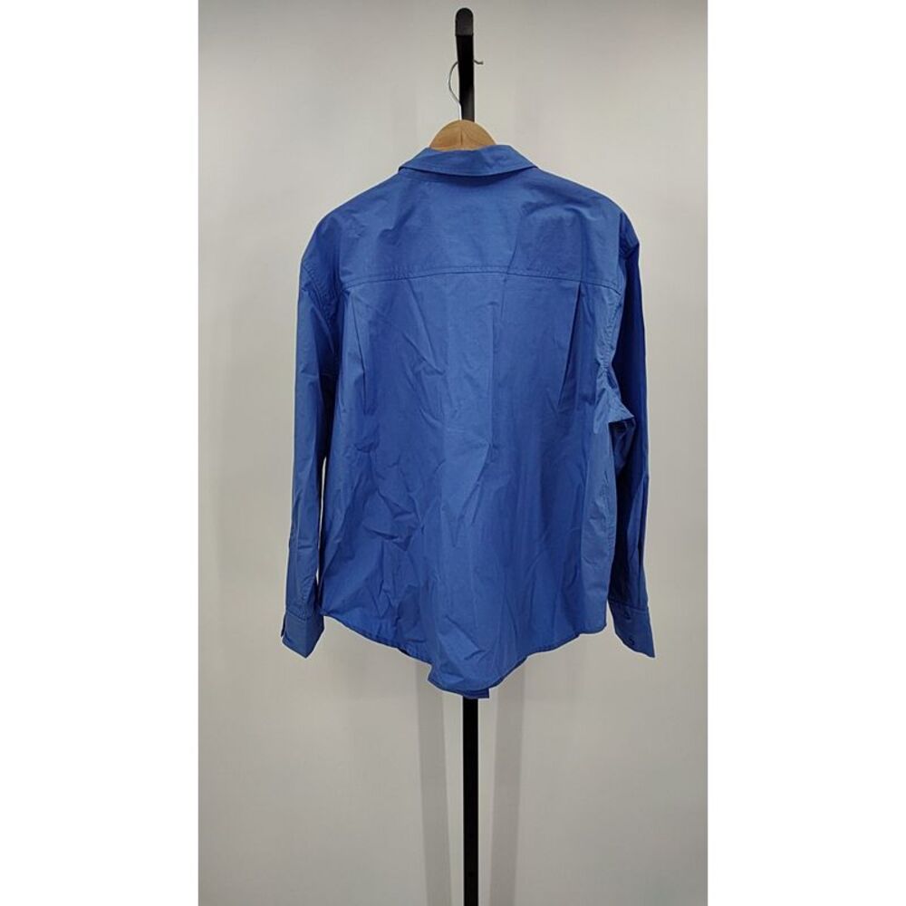 NWOT Quince Organic Cotton Poplin Long-Sleeve Boyfriend Shirt True Blue XL - Picture 3 of 3
